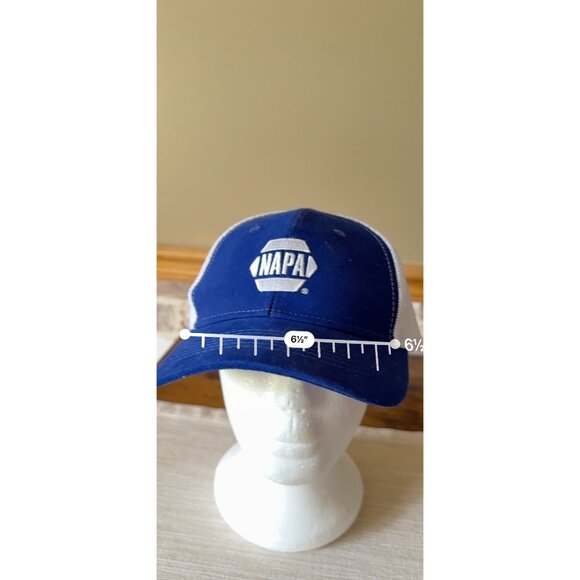 Napa Logo Blue & White Mesh Snapback Cap Amercian Flag - Picture 15 of 15